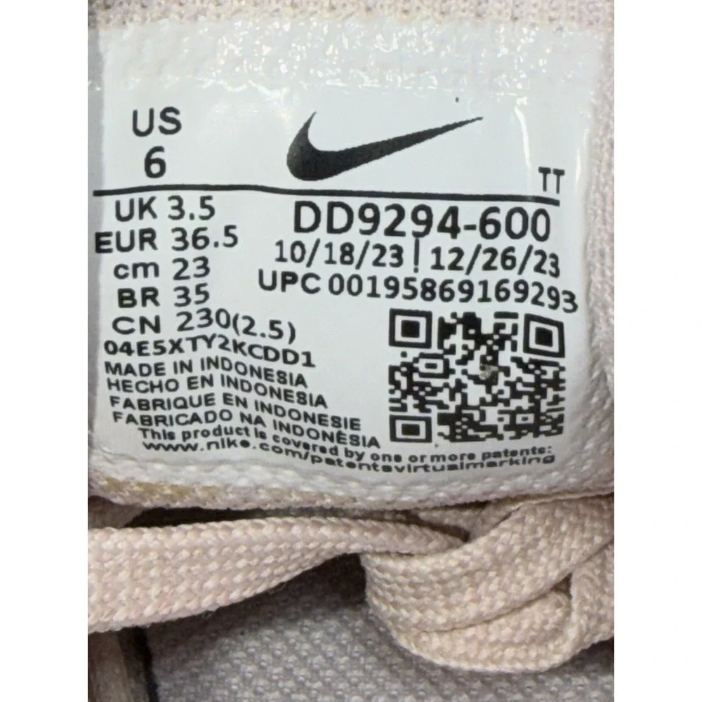 Nike Downshifter 12 Womens Size 6 Pink‎ White Walking Running Shoes Sneakers